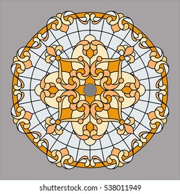 Vector. Lamp - stained glass.