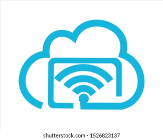Vector landing page of an isometric wireless network