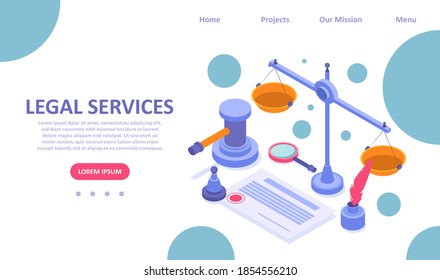 Vector Landing Page Template Of Legal Services 