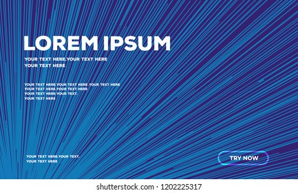 Vector landing page. Web page template. Speed backgound modern gradient line style. Space wallpaper for graphic, cosmos, data flow. Circular line colorful motion. 10 eps