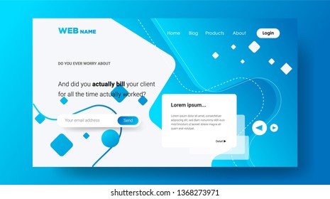 Vector Landing Pages With Forms of technology and Gradient Color combinations. Modern Website Site Templates. Vector EPS 10