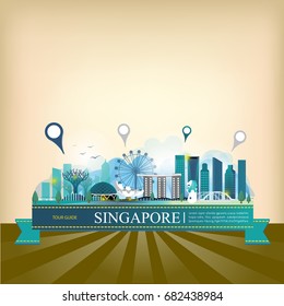 Vector Landmark Of Singapore