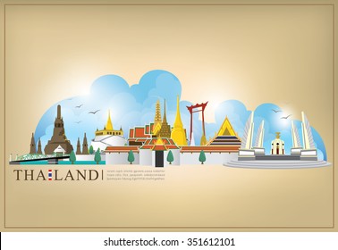 vector landmark of Thailand 