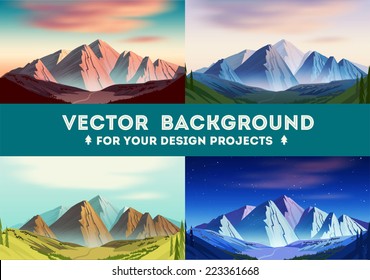 Vector landscape background