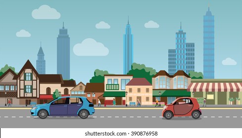 Vector landscape of big city