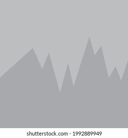 Vector landscape with blue misty mountains silhouette