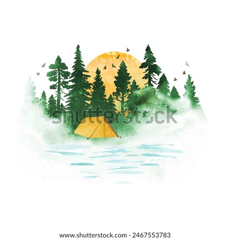 Similar – Image, Stock Photo camping romance Tree