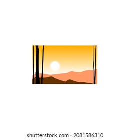 vector landscape flat illustration for background 