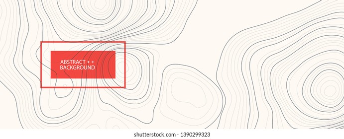 Antecedentes del mapa de la geodesia del paisaje vectorial. Patrón de textura de línea.