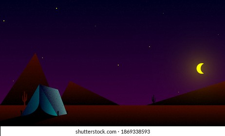 El paisaje vectorial en el estilo de pincel de grano