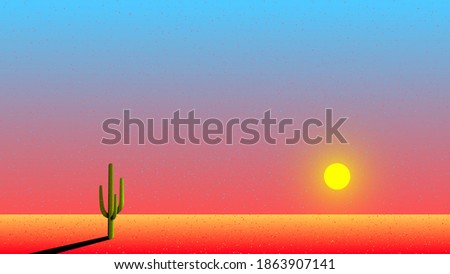 Vector landscape in grain brush style