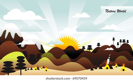 vector landscape illustration