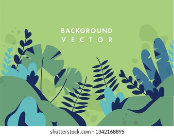 Vector landscape illustration with colorful colors - background with template text. Can be used for posters, placards, brochures, banners, web pages, headers, covers