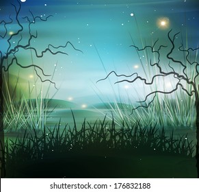 vector landscape, marsh