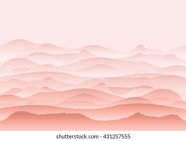 Vector landscape with mountains, background or wallpaper design