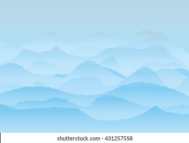 Vector landscape with mountains, background or wallpaper design