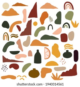 Vector landscape and nature shapes