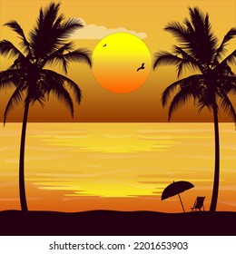 vector landscape sunset nature stylish images design