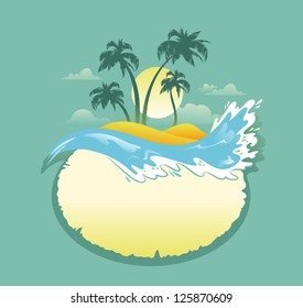 Vector Landscape of Tropical Banner