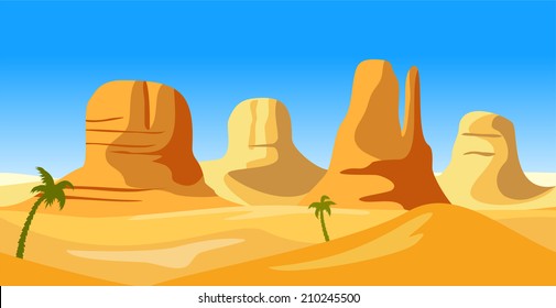 Vector  Landscape Of Wild West. 