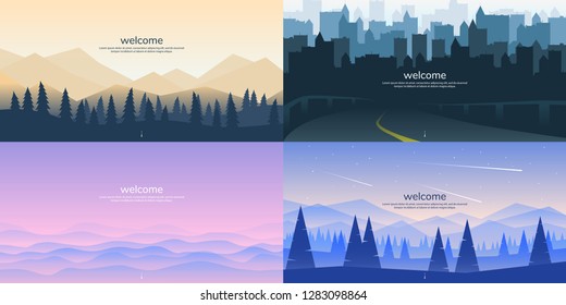 Vector landscapes in a minimalist style