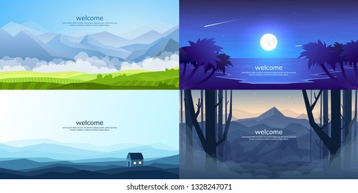 Vector landscapes set 