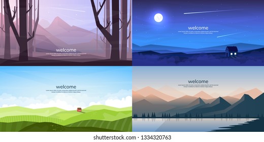 Vector landscapes set 