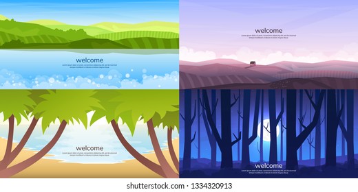 Vector landscapes set 