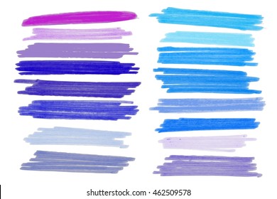 Vector lanes drawn with colored markers. A striking design element. vector illustration. For your graphic design. Mobile applications, web sites, graphic design.