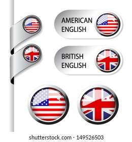 Vector language pointers with flag - American and British English