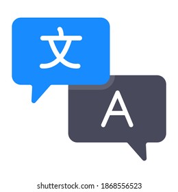 
Vector Of Language Translator, Editable Icon Design 
