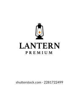 Vector lantern classic lamp logo design concept illustration idea