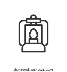 Vector lantern line icon. Symbol in trendy outline style. Vector illustration isolated on a white background. 