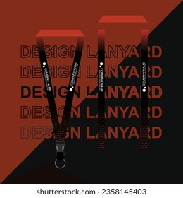 Vector lanyard business template for employee or staff in office, startup and company