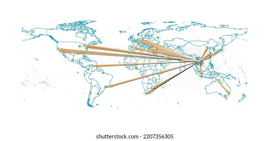 Vector Lao concept map, export concept map for Lao PDR on white background suitable for export concepts. File is suitable for digital editing and size prints of all sizes.