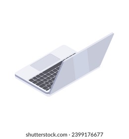 Vektorgrafik-Laptop auf weißem Hintergrund.