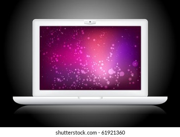 vector laptop with a background