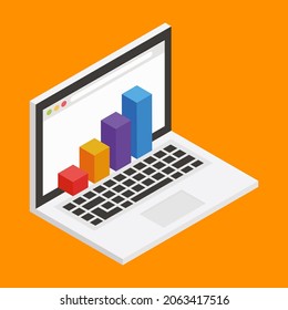 Vector laptop business development concept