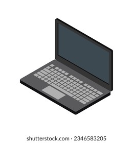 Vector laptop computer isolated on white background