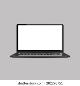 -vector Laptop computer. Realistic illustration.
