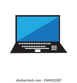 vector laptop or flat or minimalist laptop illustration