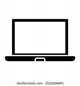 Vector Laptop Glyph Icon Design
