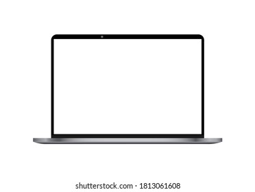 vector laptop. gradient colors, shadows. isolated on white background. illustration for advertising, sites, applications. eps10.