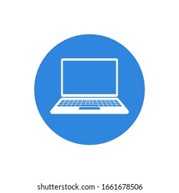 Vector laptop icon design. Flat laptop symbol
