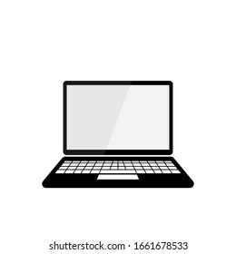 Vector laptop icon design. Flat laptop symbol
