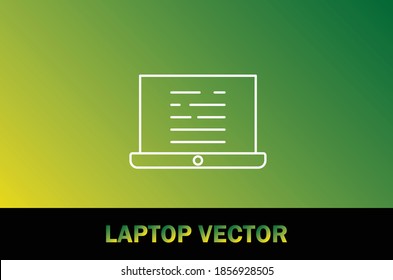 Vector del icono del portátil. Aislado sobre fondo degradado. Tema de negocios y educación.