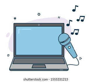 vector laptop icon modern style