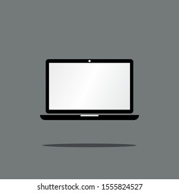 Vector laptop icon on eps 10 can be used for web and graphic design