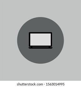 Vector laptop icon on eps 10 can be used for web and graphic design