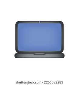 Vector laptop icon on white background.
